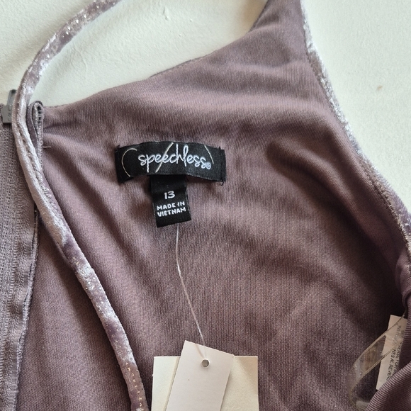 HOLIDAY SALE Speechless Silver Gray Fit and Flare Mini Dress - Picture 2 of 6